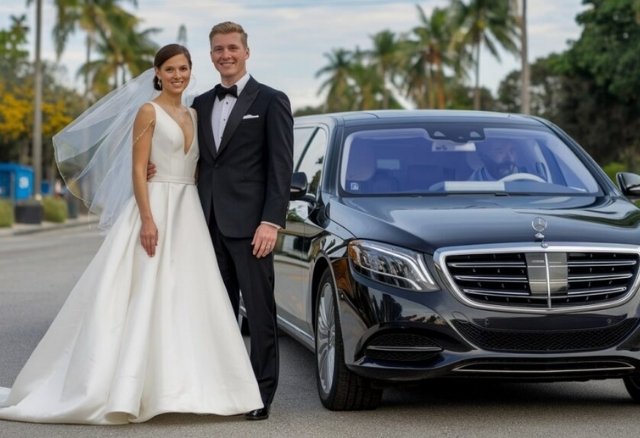 Bride and groom limo service in NJ